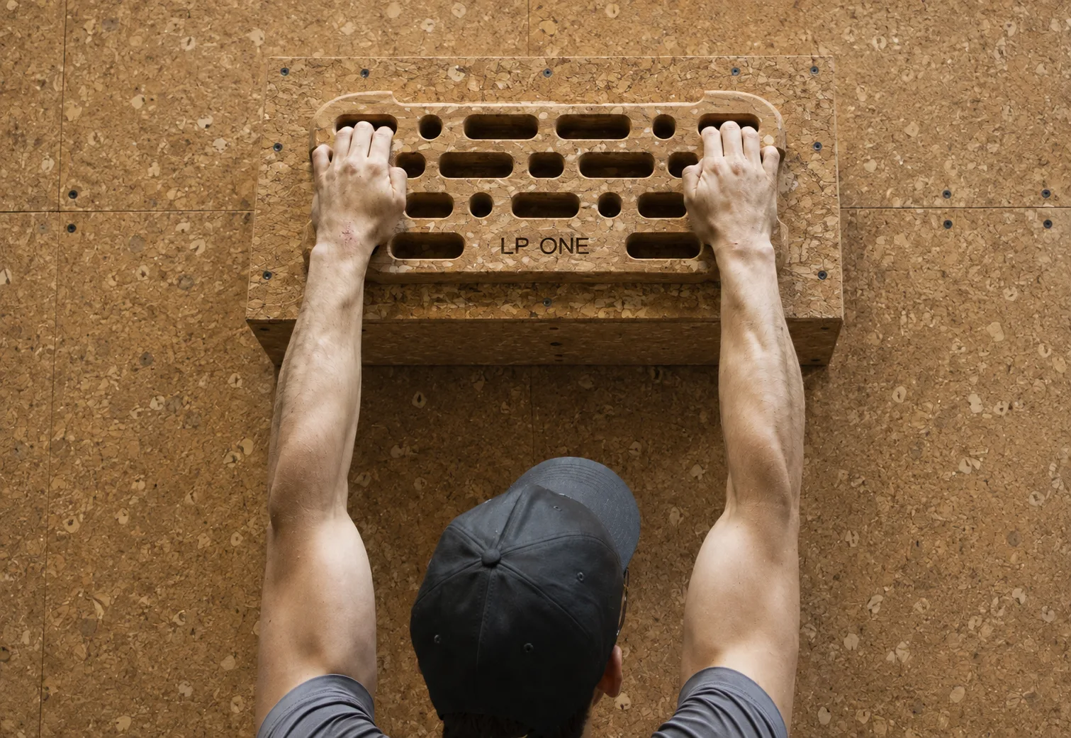 Routed LeafCore climbing hangboard visual concept