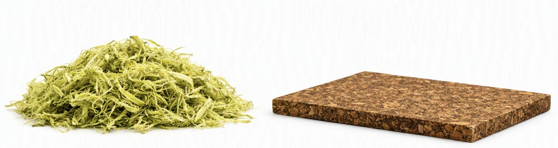Close-up stages of LP ONE leaf fibre material development